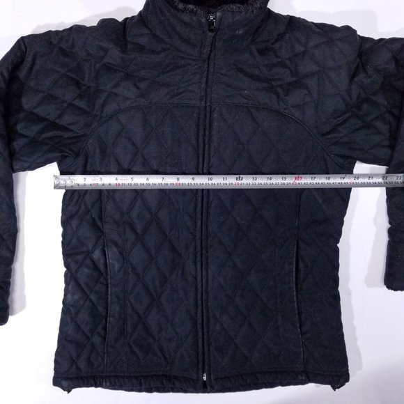 Columbia Diamond-Patterned Soft & Warm Black Coat - Picture 9 of 10